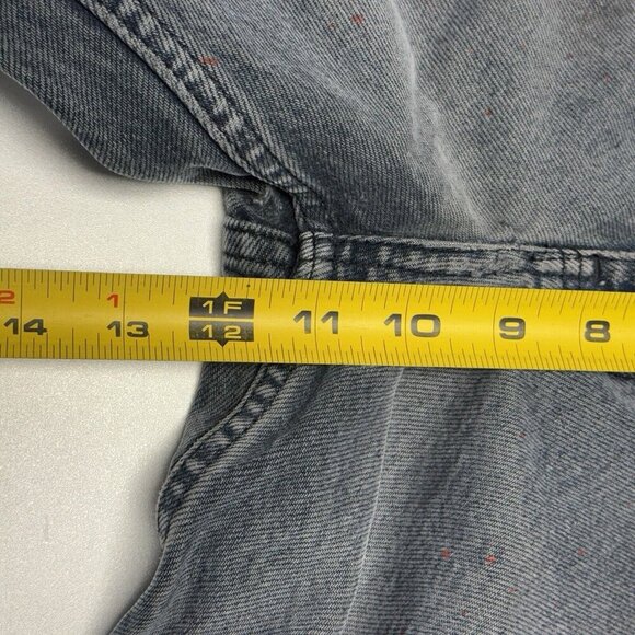 Vintage Anchor Blue Baggy Jeans Mens 32x43 Distressed Patchwork Y2K Skate - Picture 15 of 16